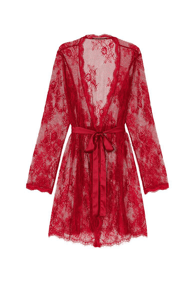 ХАЛАТ МЕРЕЖИВНИЙ FLORAL MESH RED Victoria`s Secret