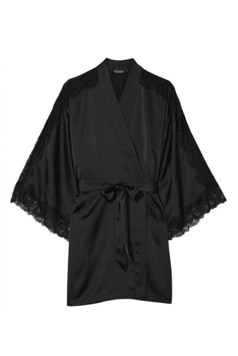 ХАЛАТ САТИНОВИЙ BLACK LACE Victoria`s Secret