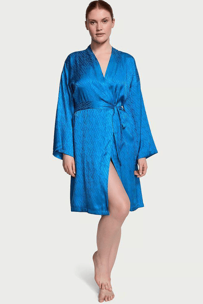 ХАЛАТ САТИНОВИЙ BLUE ICON Victoria`s Secret