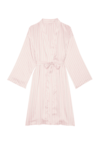 ХАЛАТ САТИНОВИЙ PINK STRIPE LONG Victoria`s Secret