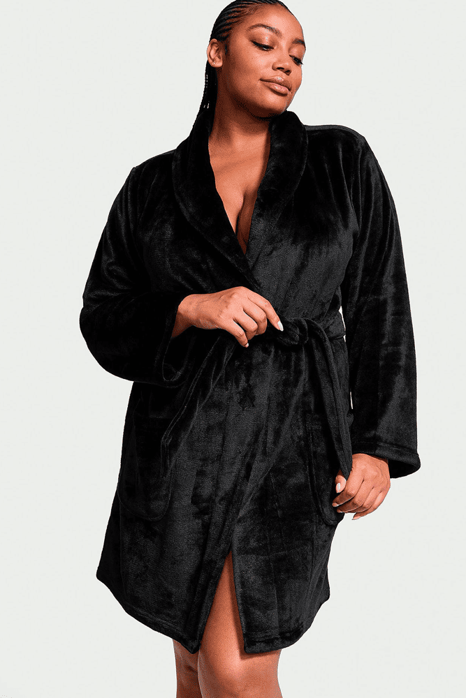 ХАЛАТ ТЕПЛИЙ BLACK LOGO SHORT Victoria`s Secret