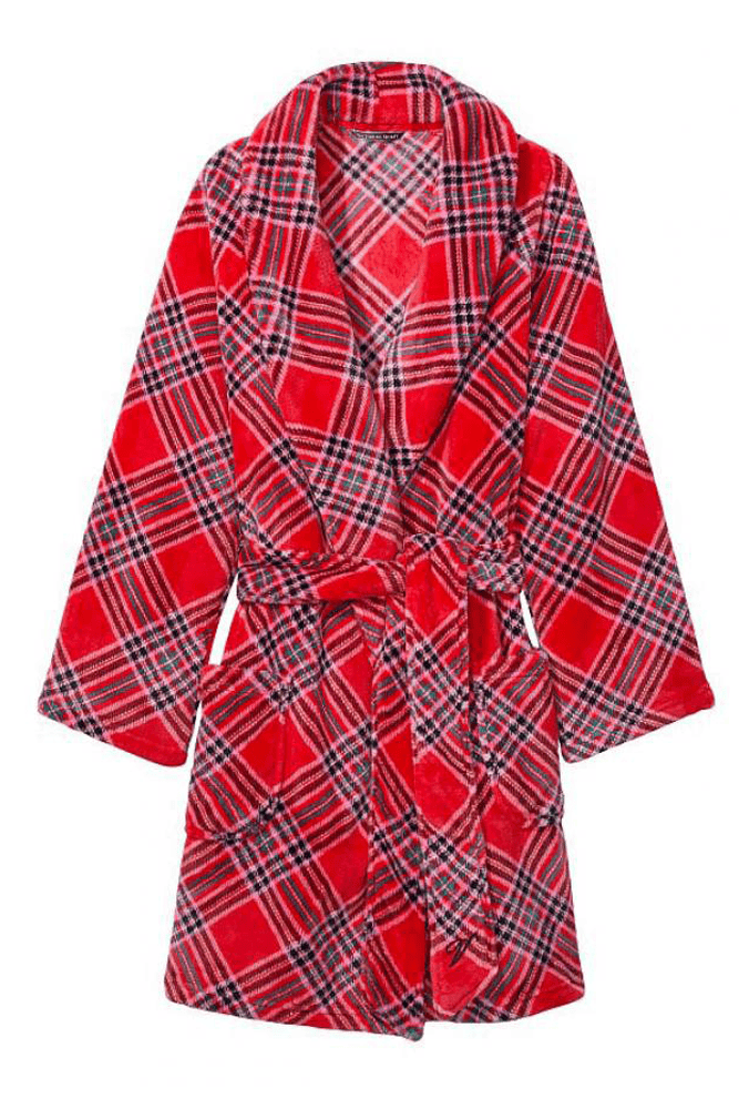 ХАЛАТ ТЕПЛИЙ RED PLAID Victoria`s Secret
