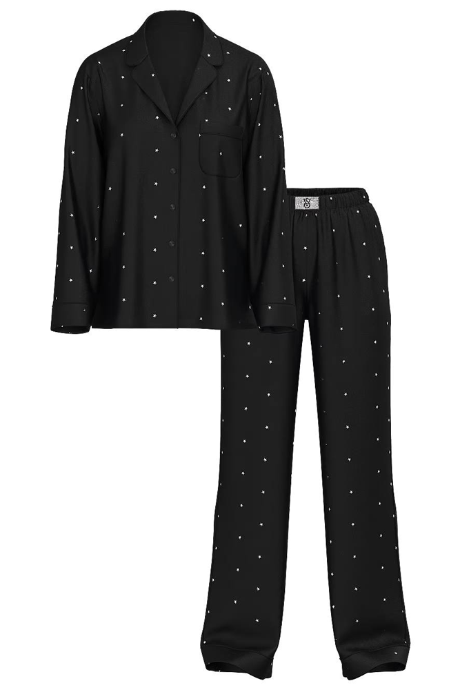 ПІЖАМА САТИН ДОВГА BLACK