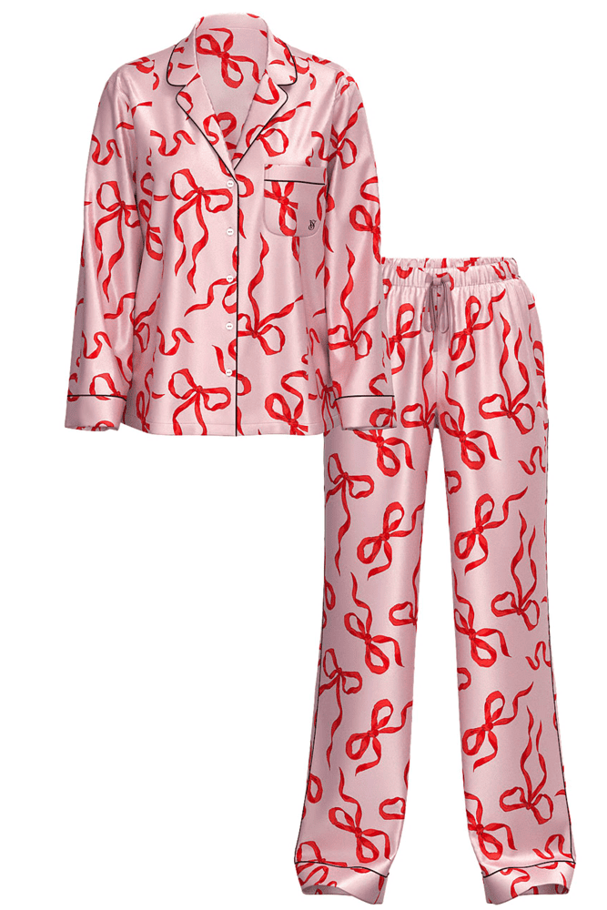 ПІЖАМА САТИН ДОВГА PINK BOW Victoria`s Secret