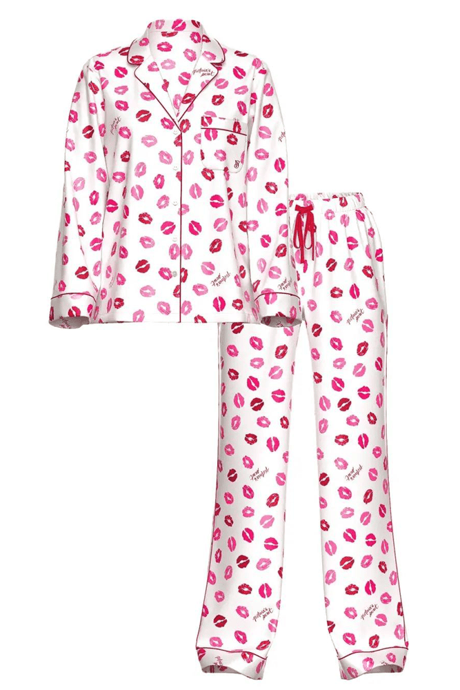 ПІЖАМА САТИН ДОВГА WHITE LIPS Victoria`s Secret