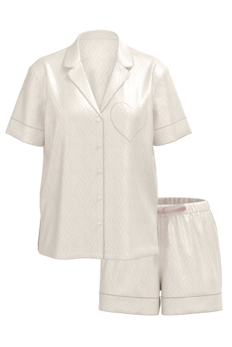 ПІЖАМА САТИН КОРОТКА WHITE VS LOGO Victoria`s Secret