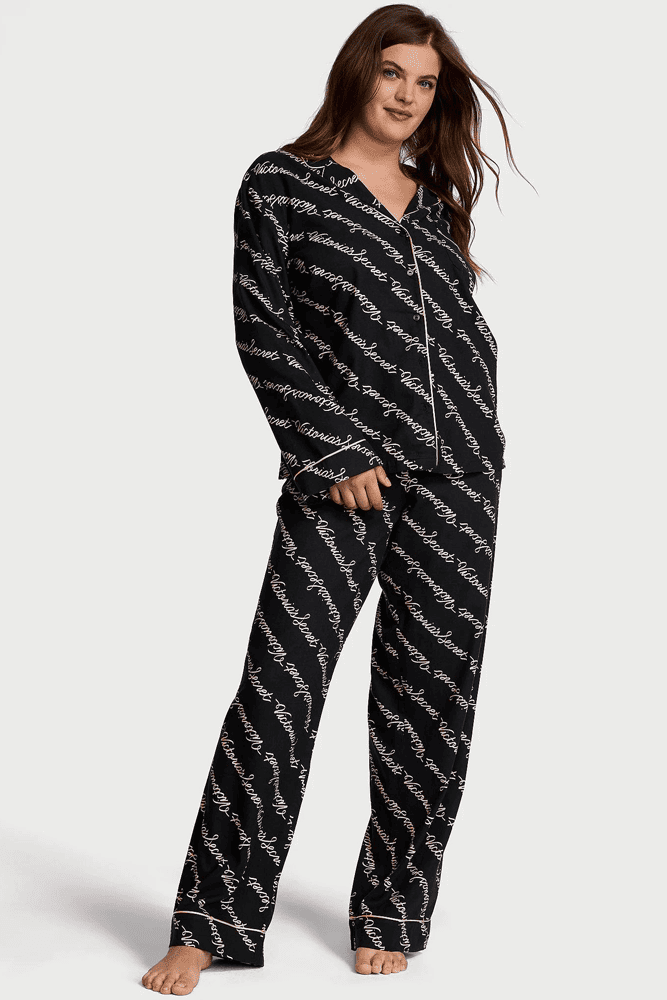 ПІЖАМА ФЛАНЕЛЬ ДОВГА BLACK VS Victoria`s Secret