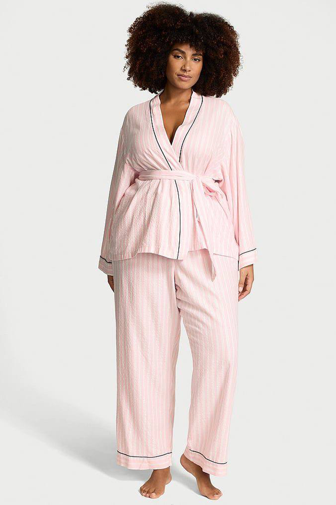 ПІЖАМА ФЛАНЕЛЬ ДОВГА PINK STRIPE ROBE Victoria`s Secret
