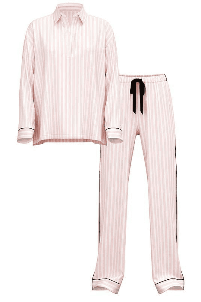 ПІЖАМА ФЛАНЕЛЬ ДОВГА PINK STRIPE SHIRT Victoria`s Secret