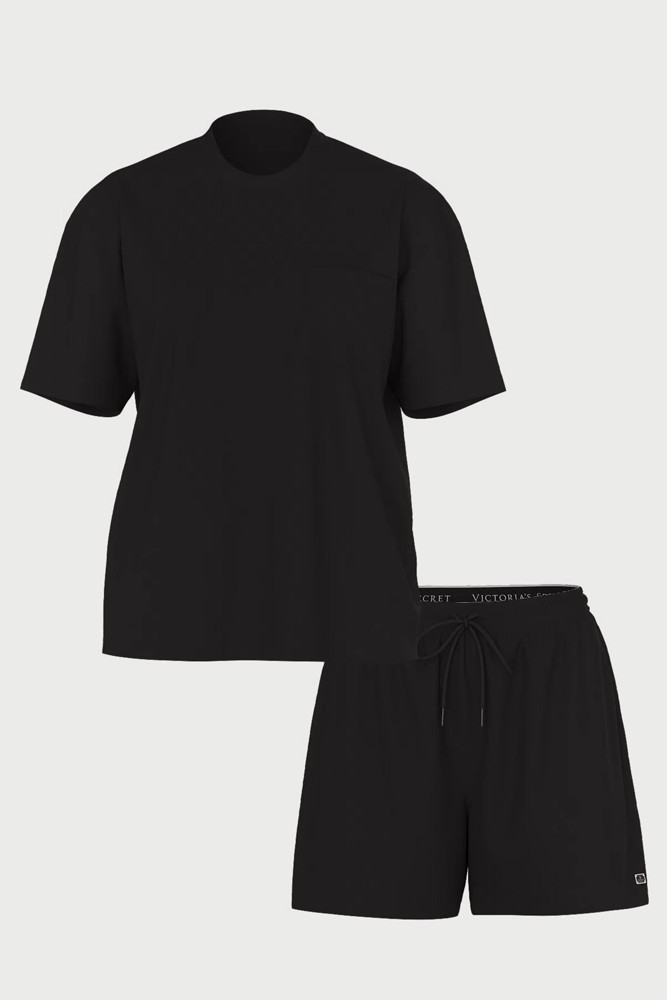 ПІЖАМА БАВОВНА КОРОТКА BLACK T-SHIRT Victoria`s Secret