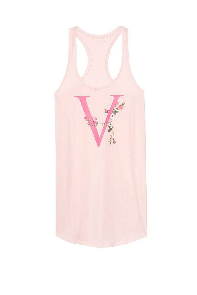 НІЧНА СОРОЧКА PINK FLORAL TANK Victoria`s