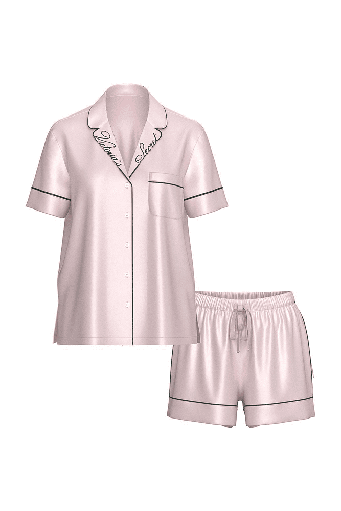 ПІЖАМА САТИН КОРОТКА ANGEL PINK COLLAR EMBR Victoria`s Secret