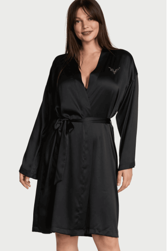 ХАЛАТ САТИНОВИЙ BLACK FASHION SHOW Victoria`s Secret