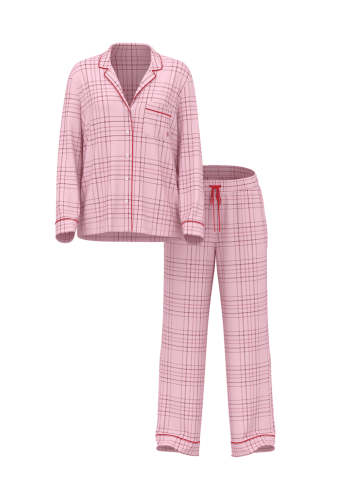 ПІЖАМА ФЛАНЕЛЬ ДОВГА PINK RED PLAID Victoria`s Secret
