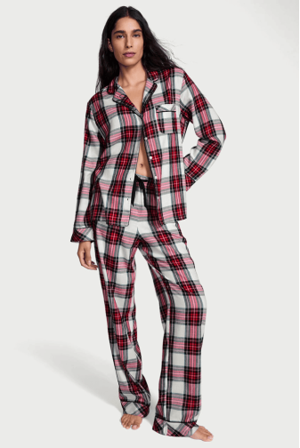 ПІЖАМА ФЛАНЕЛЬ ДОВГА PLAID COLLAR Victoria`s Secret