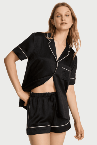 ПІЖАМА САТИН КОРОТКА BLACK VS LOGO Victoria`s Secret