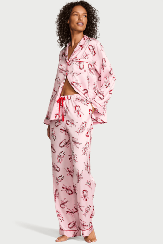 ПІЖАМА САТИН ДОВГА PUREST PINK CANDY CANE Victoria`s Secret