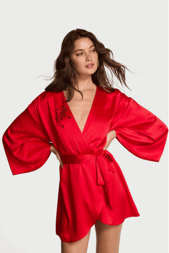 ХАЛАТ САТИНОВИЙ RED BOW EMBL Victoria`s Secret