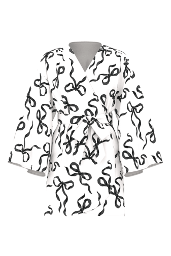 ХАЛАТ САТИНОВИЙ WHITE BLACK BOW Victoria`s Secret