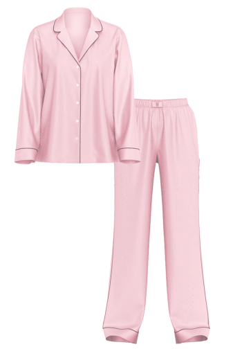 ПІЖАМА САТИН ДОВГА ANGEL PINK EMBL Victoria`s Secret