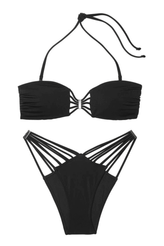 КУПАЛЬНИК БАНДО BLACK STRAPPY Victoria`s Secret
