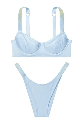 КУПАЛЬНИК ЗІ СТРАЗАМИ НА КІСТОЧКАХ SKY BLUE Victoria`s Secret