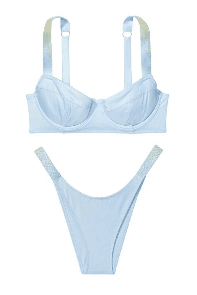 КУПАЛЬНИК ЗІ СТРАЗАМИ НА КІСТОЧКАХ SKY BLUE Victoria`s Secret