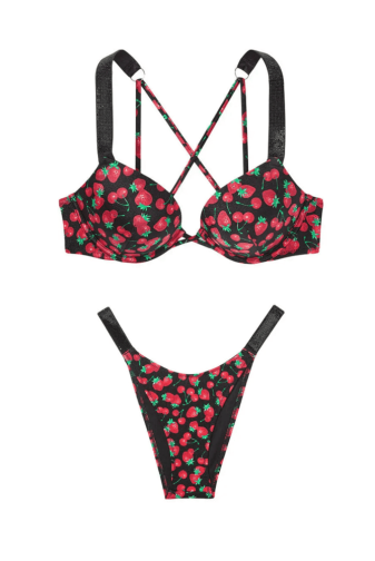 КУПАЛЬНИК ЗІ СТРАЗАМИ ПОДВІЙНИЙ ПУШ-АП BERRY MIX Victoria`s Secret
