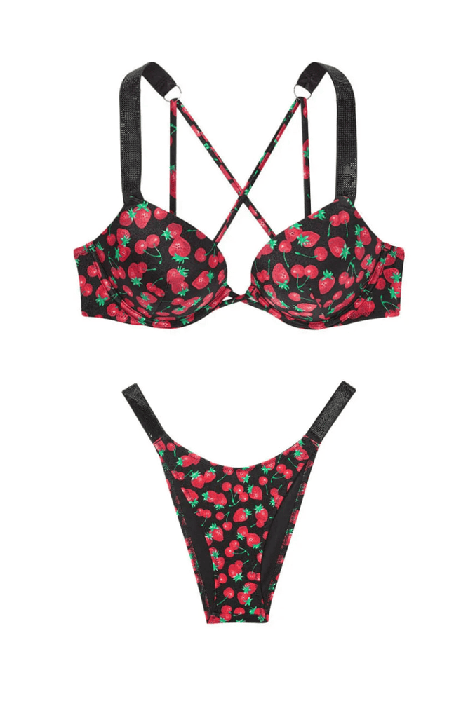 КУПАЛЬНИК ЗІ СТРАЗАМИ ПОДВІЙНИЙ ПУШ-АП BERRY MIX Victoria`s Secret