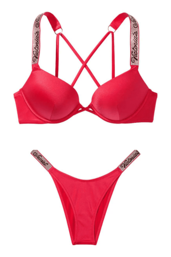 КУПАЛЬНИК ЗІ СТРАЗАМИ ПОДВІЙНИЙ ПУШ-АП STRAWBERRY Victoria`s Secret