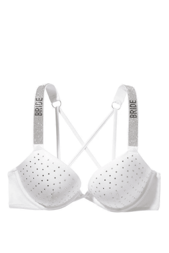 КУПАЛЬНИК ЗІ СТРАЗАМИ ПОДВІЙНИЙ ПУШ-АП WHITE EMBL Victoria`s Secret