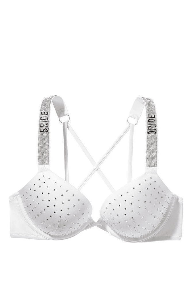 КУПАЛЬНИК ЗІ СТРАЗАМИ ПОДВІЙНИЙ ПУШ-АП WHITE EMBL Victoria`s Secret