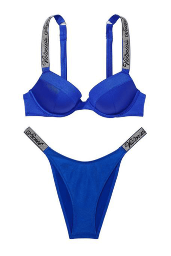 КУПАЛЬНИК ЗІ СТРАЗАМИ ПУШ-АП BLUE Victoria`s Secret