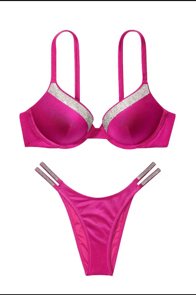 КУПАЛЬНИК ЗІ СТРАЗАМИ ПУШ-АП FUCHSIA Victoria`s Secret