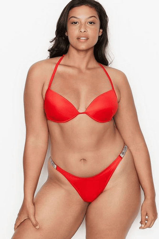 КУПАЛЬНИК ЗІ СТРАЗАМИ ПУШ-АП RED Victoria`s Secret