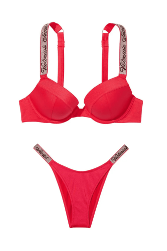 КУПАЛЬНИК ЗІ СТРАЗАМИ ПУШ-АП STRAWBERRY Victoria`s Secret