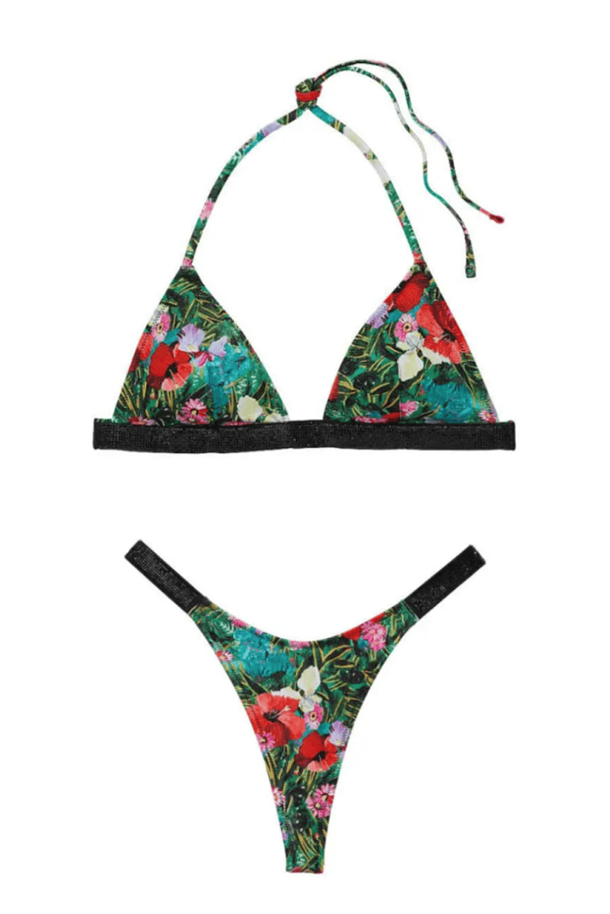 КУПАЛЬНИК ЗІ СТРАЗАМИ ТРИКУТНИКИ TROPIC Victoria`s Secret
