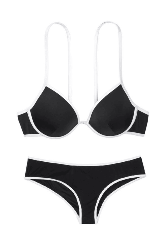 КУПАЛЬНИК ПУШ-АП BLACK/WHITE Victoria`s Secret