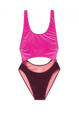 КУПАЛЬНИК СУЦІЛЬНИЙ ВЕЛЮРОВИЙ PINK/BROWN Victoria`s Secret