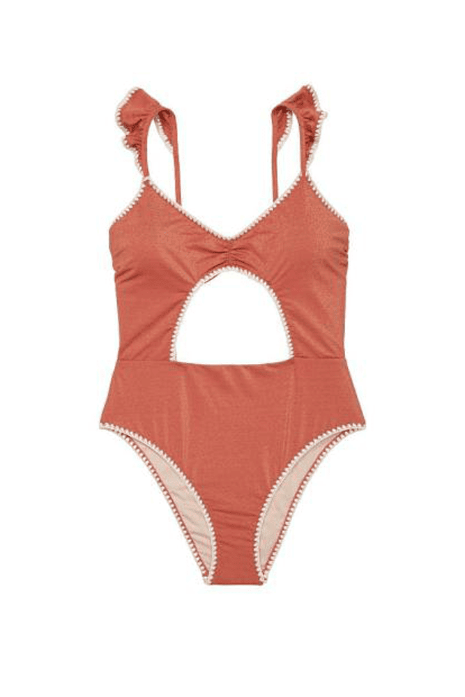 КУПАЛЬНИК СУЦІЛЬНИЙ З ВИРІЗОМ BROWN SHIMMER Victoria`s Secret