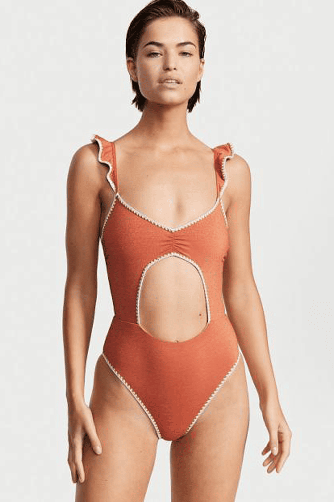 КУПАЛЬНИК СУЦІЛЬНИЙ З ВИРІЗОМ BROWN SHIMMER Victoria`s Secret