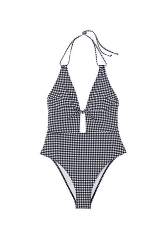 КУПАЛЬНИК СУЦІЛЬНИЙ З ВИРІЗОМ NAVY PLAID Victoria`s Secret