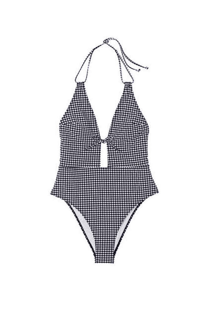 КУПАЛЬНИК СУЦІЛЬНИЙ З ВИРІЗОМ NAVY PLAID Victoria`s Secret