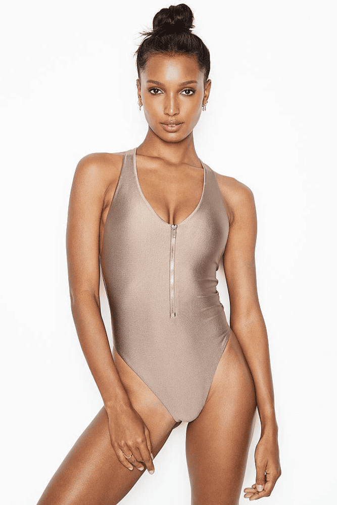 КУПАЛЬНИК СУЦІЛЬНИЙ З ВИРІЗОМ SILVER SHIMMER Victoria`s Secret