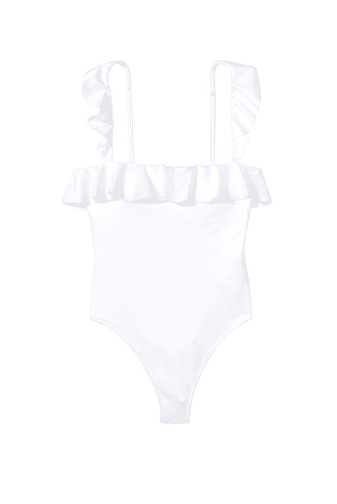 КУПАЛЬНИК СУЦІЛЬНИЙ З РЮШАМИ WHITE Victoria`s Secret