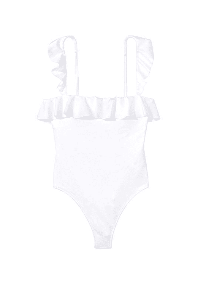 КУПАЛЬНИК СУЦІЛЬНИЙ З РЮШАМИ WHITE Victoria`s Secret