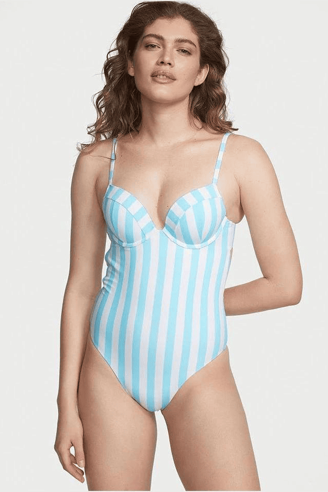 КУПАЛЬНИК СУЦІЛЬНИЙ З ЧАШКАМИ BLUE STRIPE Victoria`s Secret