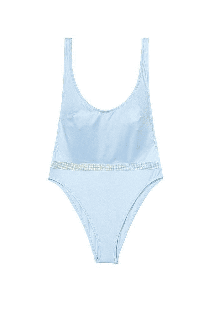 КУПАЛЬНИК СУЦІЛЬНИЙ ЗІ СТРАЗАМИ ГАРТЕР BLUE Victoria`s Secret