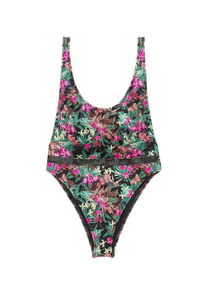 КУПАЛЬНИК СУЦІЛЬНИЙ ЗІ СТРАЗАМИ ГАРТЕР PALM PRINT Victoria`s Secret