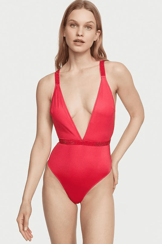 КУПАЛЬНИК СУЦІЛЬНИЙ ЗІ СТРАЗАМИ ГАРТЕР STRAWBERRY Victoria`s Secret